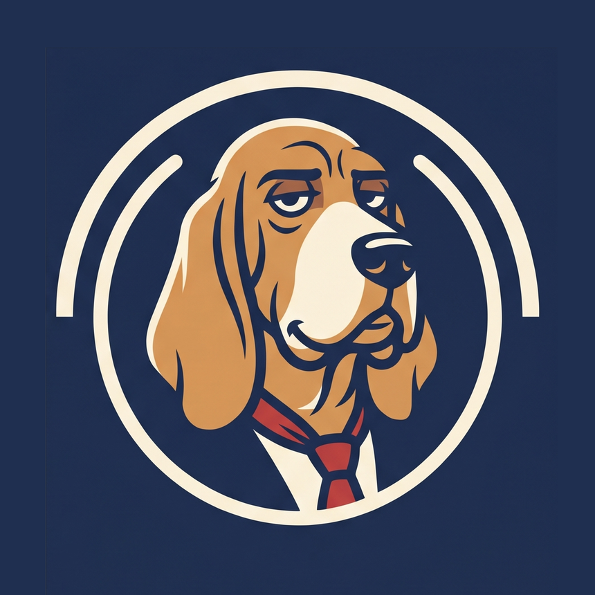 Billhound mascot, a world-weary bloodhound detective who negotiates lower cable, internet and phone bills